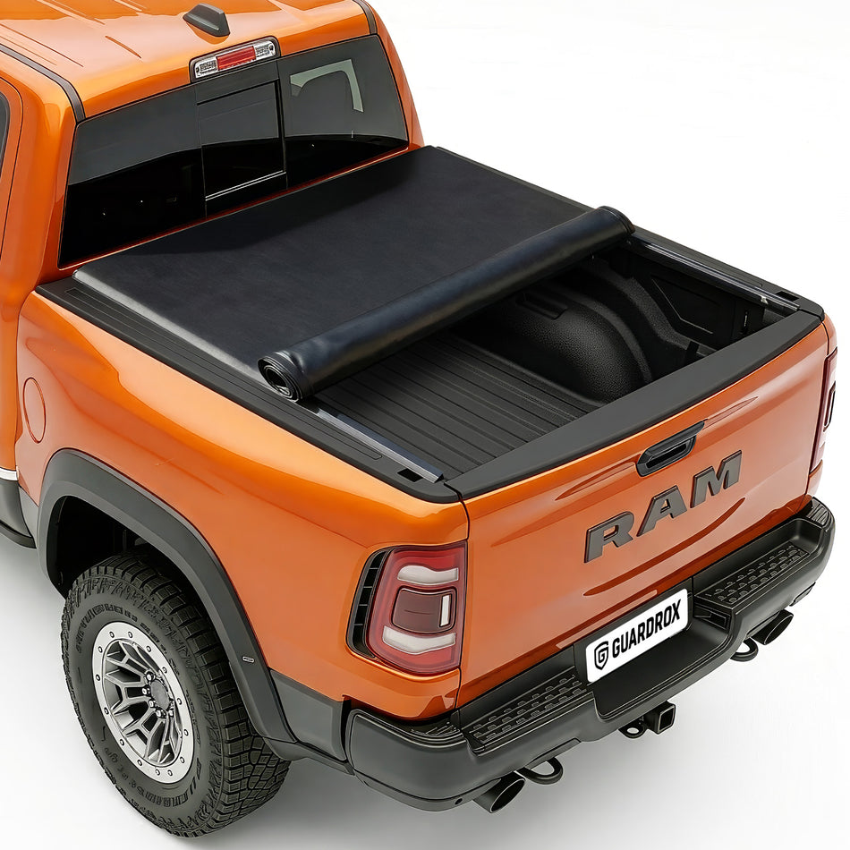 Guardrox R5 Soft Roll Up Truck Bed Tonneau Cover, Fits 2019-2026 Ram 1500 5.7FT Bed