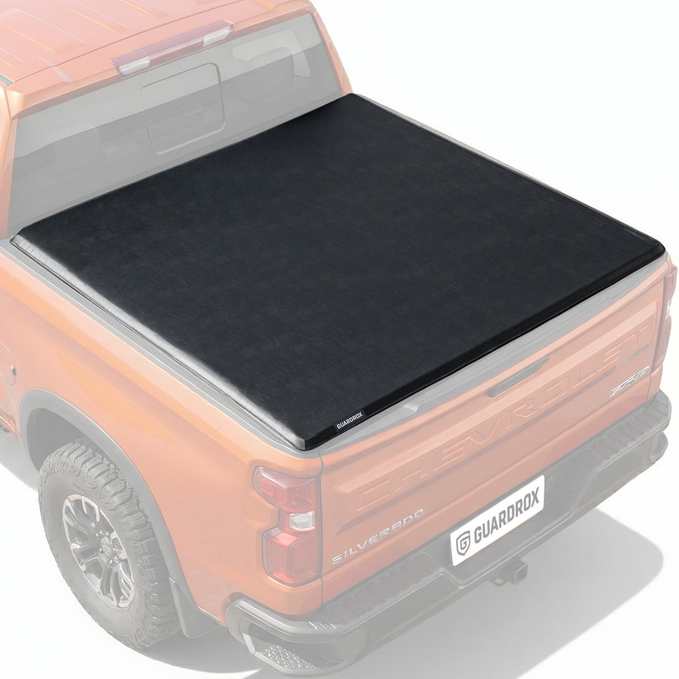 Guardrox R5 Soft Roll Up Tonneau Cover Compatible with 2007-2026 Chevy Silverado/GMC Sierra 1500,  5'10" (70") Bed