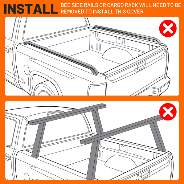 Guardrox R5 Soft Roll-up Tonneau Cover Compatible with 2007-2026 Chevy Silverado/GMC Sierra 1500 (Not Fit 19 LD; 19-25 Classic)(6.7FT)