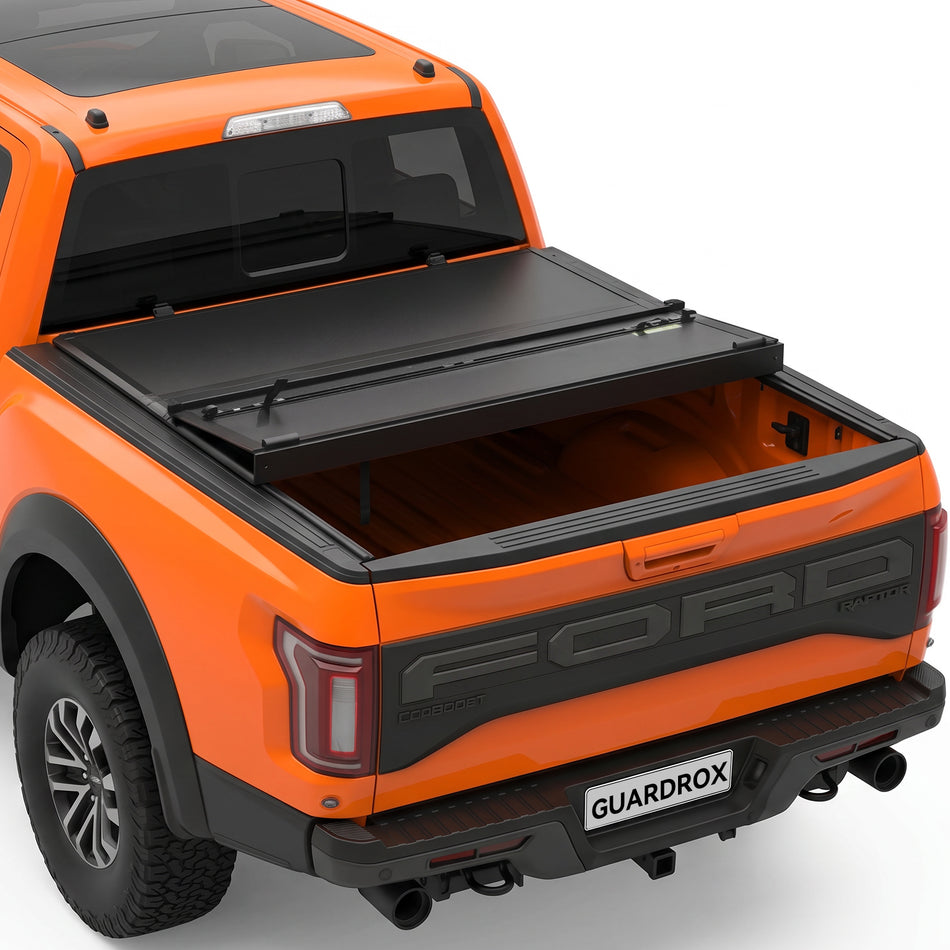 Guardrox H5 Low Top Tri-Fold Tonneau Cover for 2015-2026 Ford F-150 5.5FT