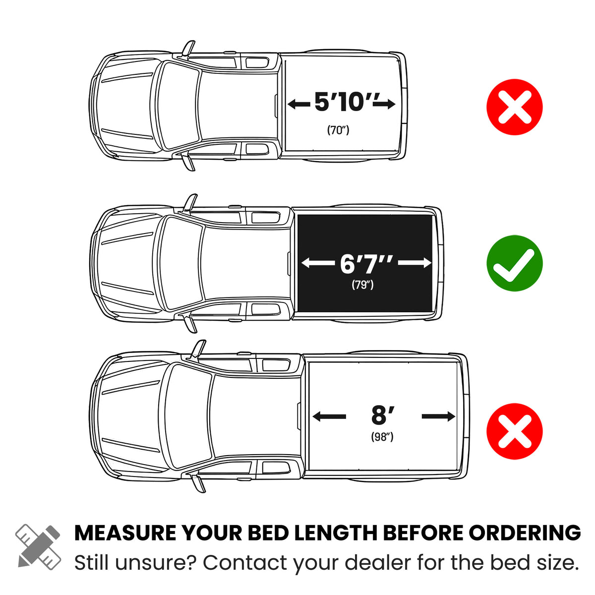 Guardrox LX5 tonneau cover fitment for GMC Sierra 1500 6.7 ft bed