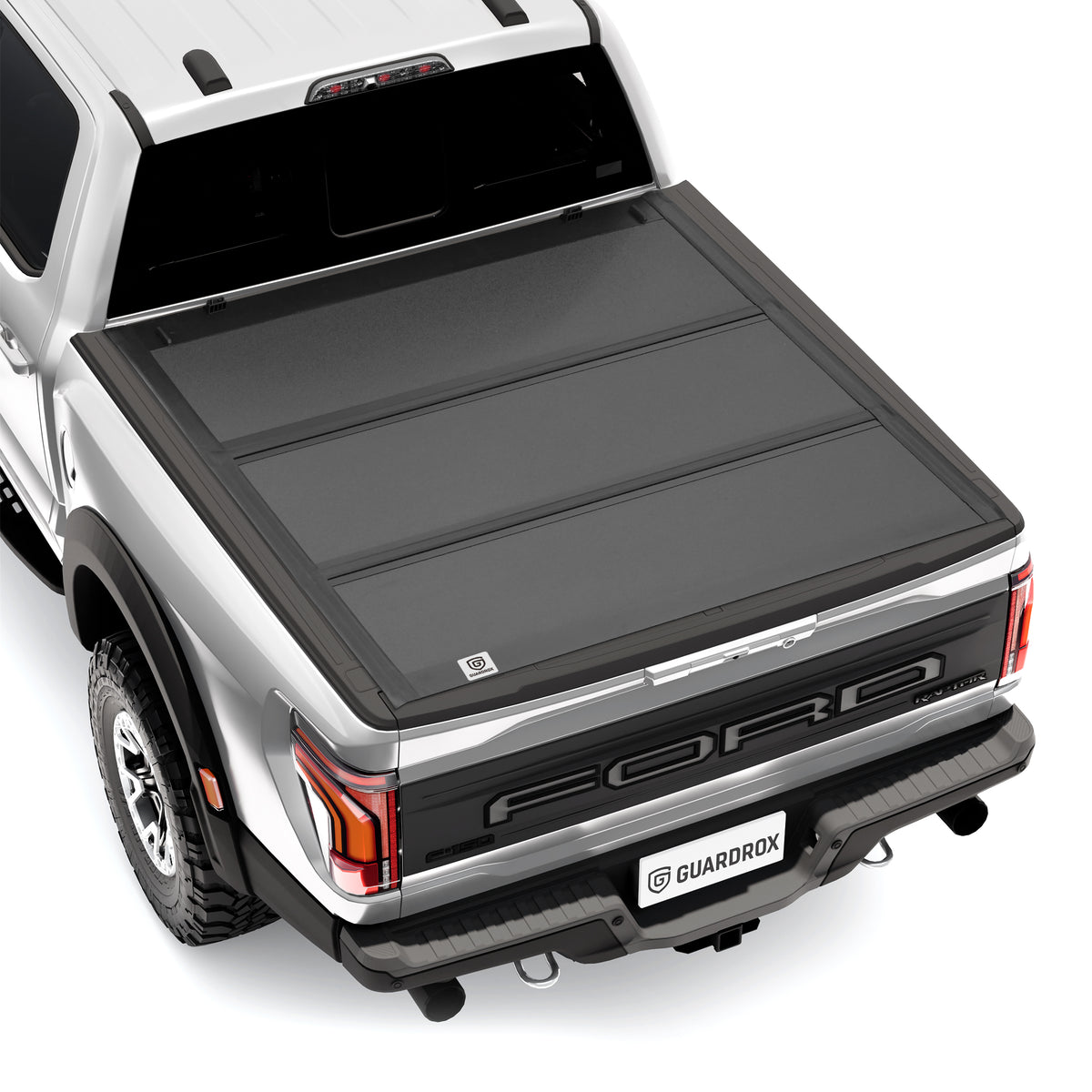 Guardrox L5 hard tri-fold tonneau cover for 2015-2026 Ford F-150 5.5 ft bed