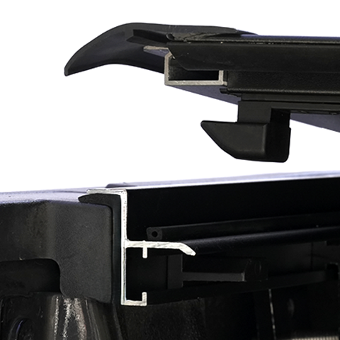 Lockable f150 hard tonneau cover latch securing 2014 F150 bed cover against tailgate