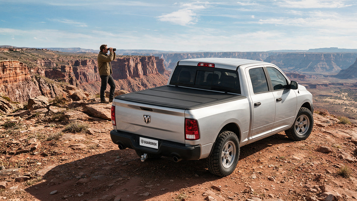 Guardrox L5 Hard Tri-Fold Tonneau Cover for Dodge RAM 1500 Classic 2019-2024 (6.4 ft Bed)