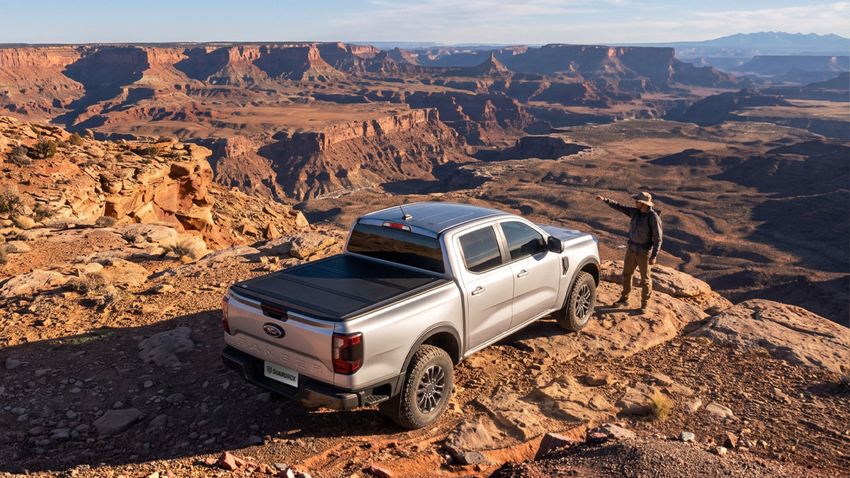 Guardrox L5 Hard Tri-Fold Tonneau Cover for Ford Ranger 2019-2023 (5 FT Bed)