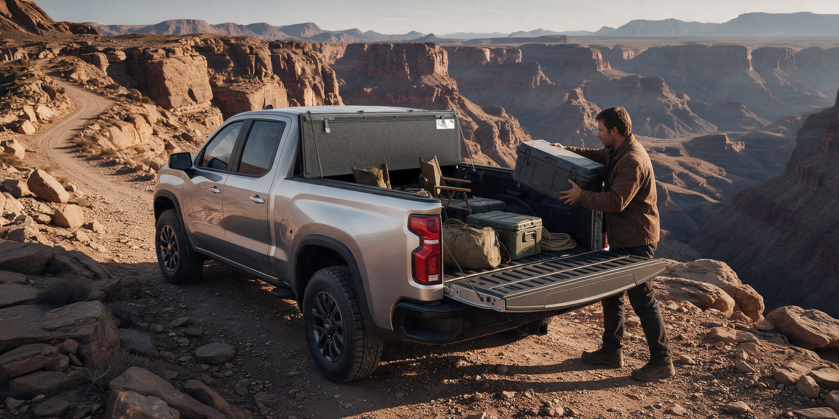 Guardrox LX5 Flip-Up Hard Tri-Fold Tonneau Cover for Chevy Silverado 1500 2019-2026 (5.8 ft Bed)