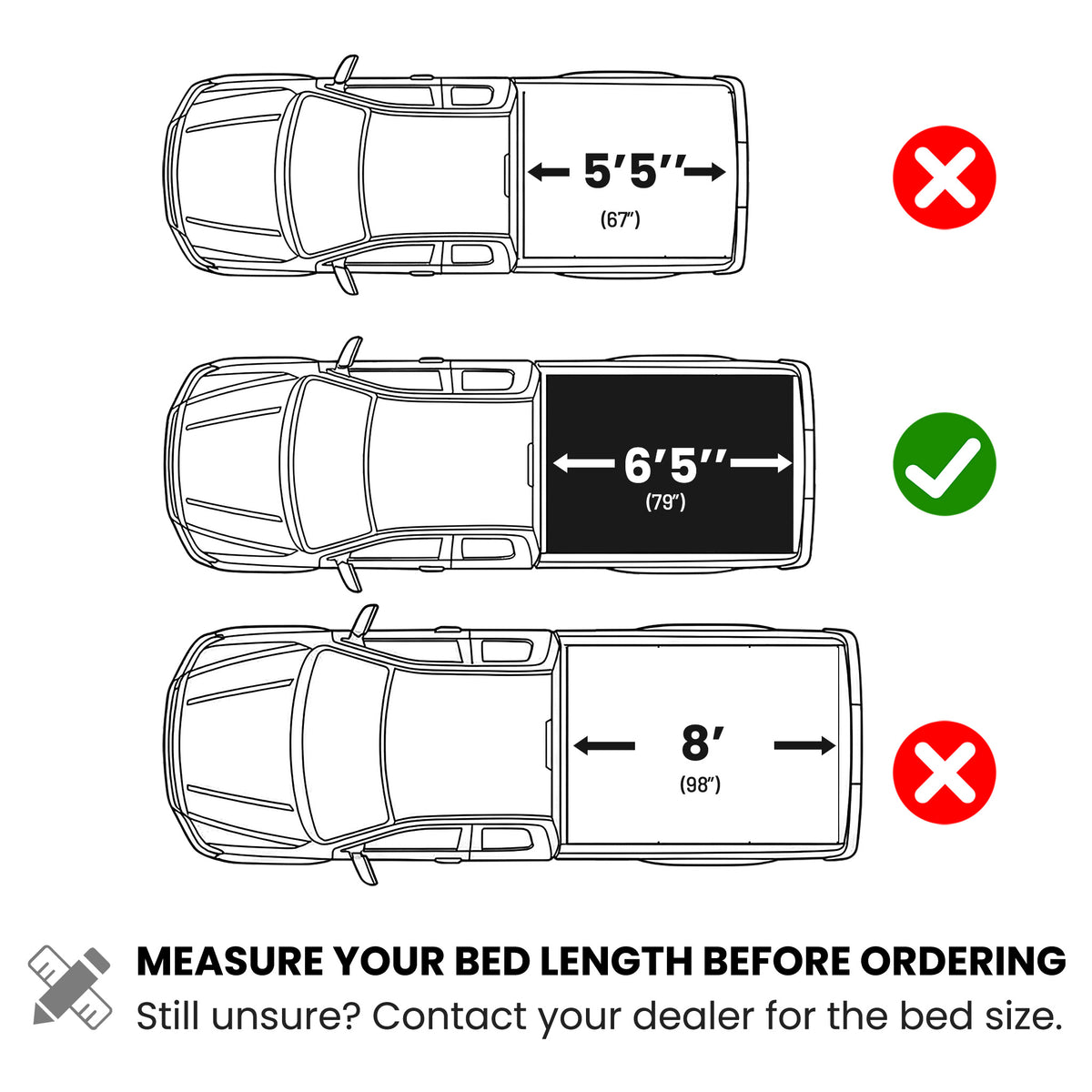 Guardrox LX5 tonneau cover fitment for Toyota Tundra 6.5 ft beds