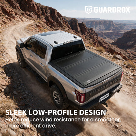 Aerodynamic LX5 Ford F-150 tonneau cover improving MPG