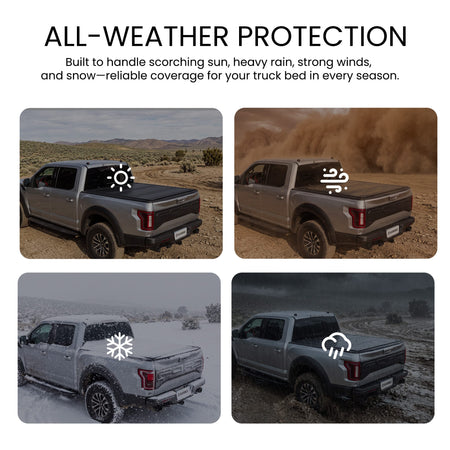 All-weather LX5 Ford F-150 6.5ft Long Bed hard bed cover rain snow protection