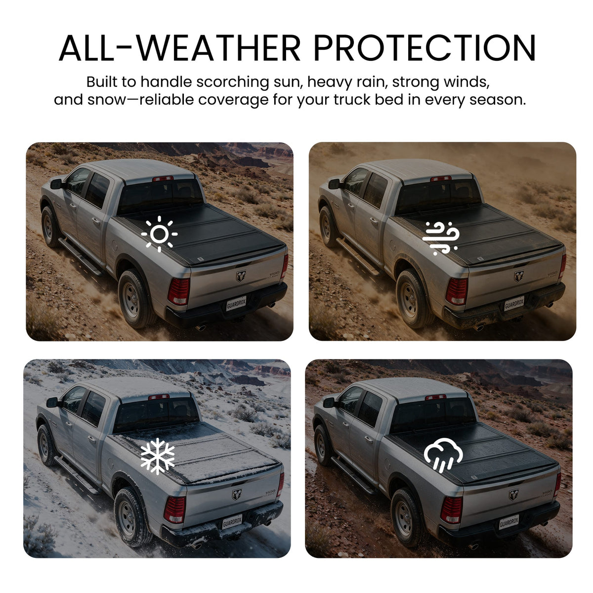 All-weather LX5 Ram 1500 Classic hard bed cover rain snow protection