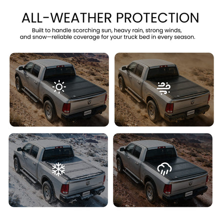 All-weather LX5 Ram 1500 Classic hard bed cover rain snow protection