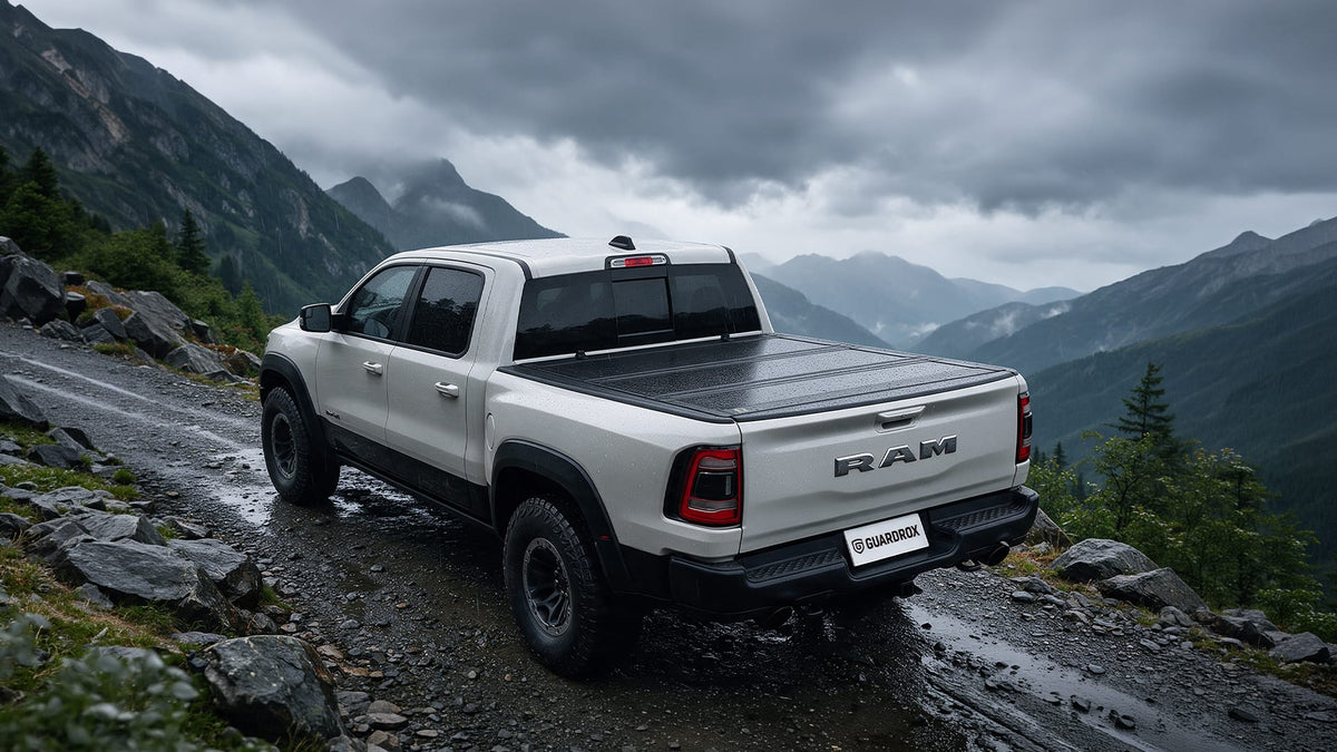 Closed hard bed cover on 2002-2018 Dodge Ram 1500 sleek low-profile look