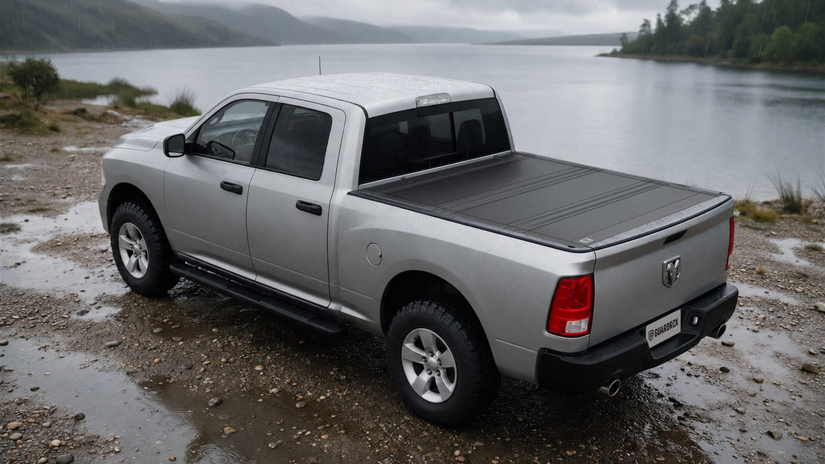 Closed hard bed cover on Ram 1500 Classic sleek low-profile look