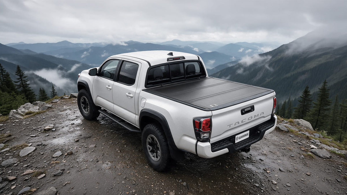 Closed hard bed cover on Toyota Tacoma 5ft Short Bed sleek low-profile look