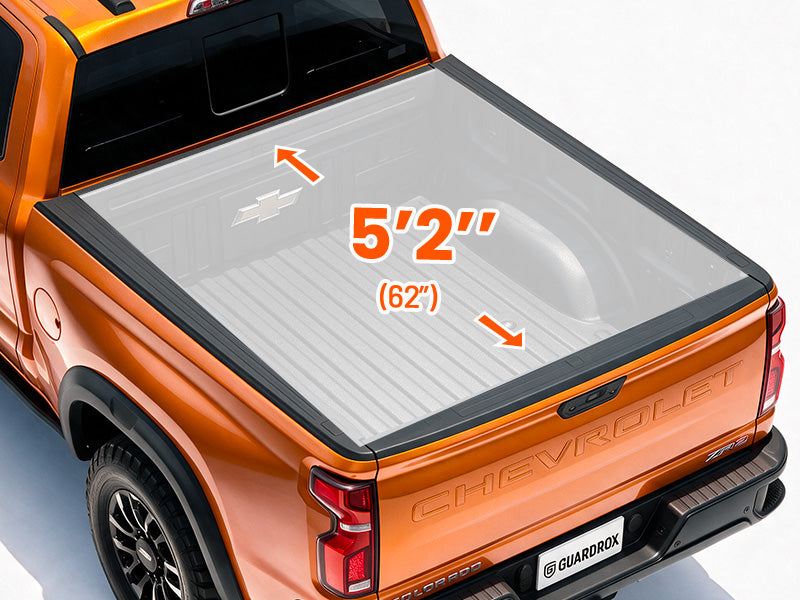 Guardrox LX5 Low Profile Flip Up Tonneau Cover Compatible with 2015-2026 Chevy Colorado GMC Canyon 5.2FT (61.7") Bed