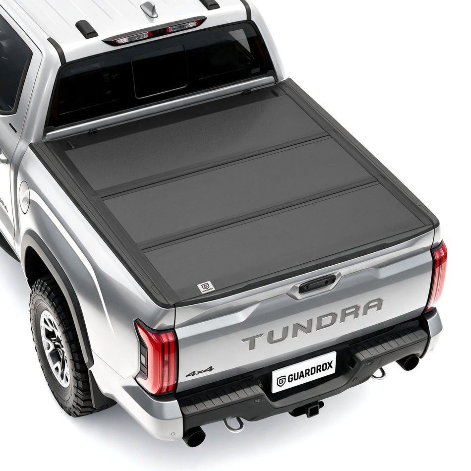 Guardrox L5 hard tri-fold tonneau cover for 2022-2026 Toyota Tundra 6.5 ft bed