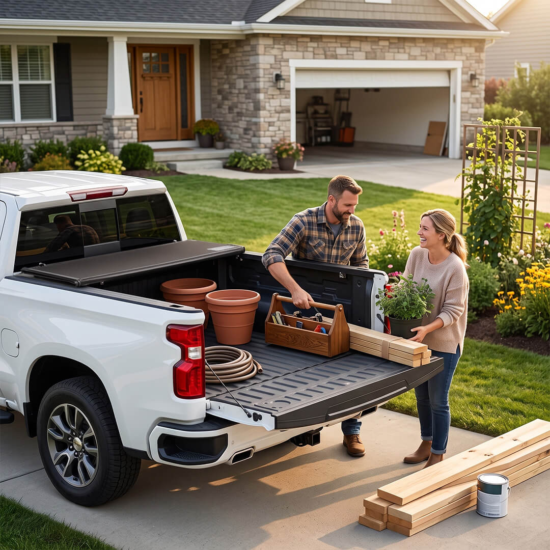 hard tri-fold tonneau cover is perfect for daily commute