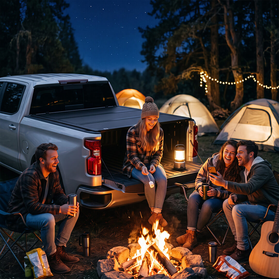 hard tri-fold tonneau cover for outdoor activities