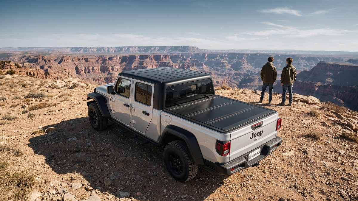 Guardrox LX5 Flip-Up Hard Tri-Fold Tonneau Cover for Jeep Gladiator JT 2020-2026 (5FT Bed)