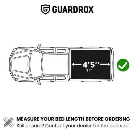 Fitment chart for Guardrox LX5 on Ford Maverick bed