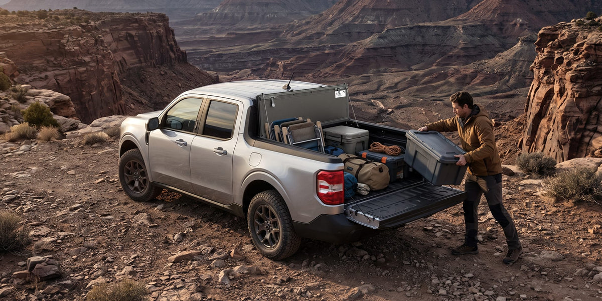 Cubierta rígida plegable de tres pliegues Guardrox LX5 para Ford Maverick 2022-2026 (caja de 4,6 pies)