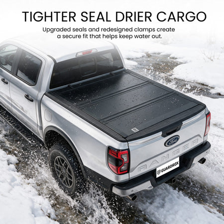 Waterproof rubber seals on LX5 Ford Ranger 2019-2023 bed cover