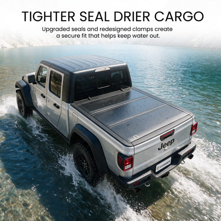 Waterproof rubber seals on LX5 Jeep Gladiator JT bed cover