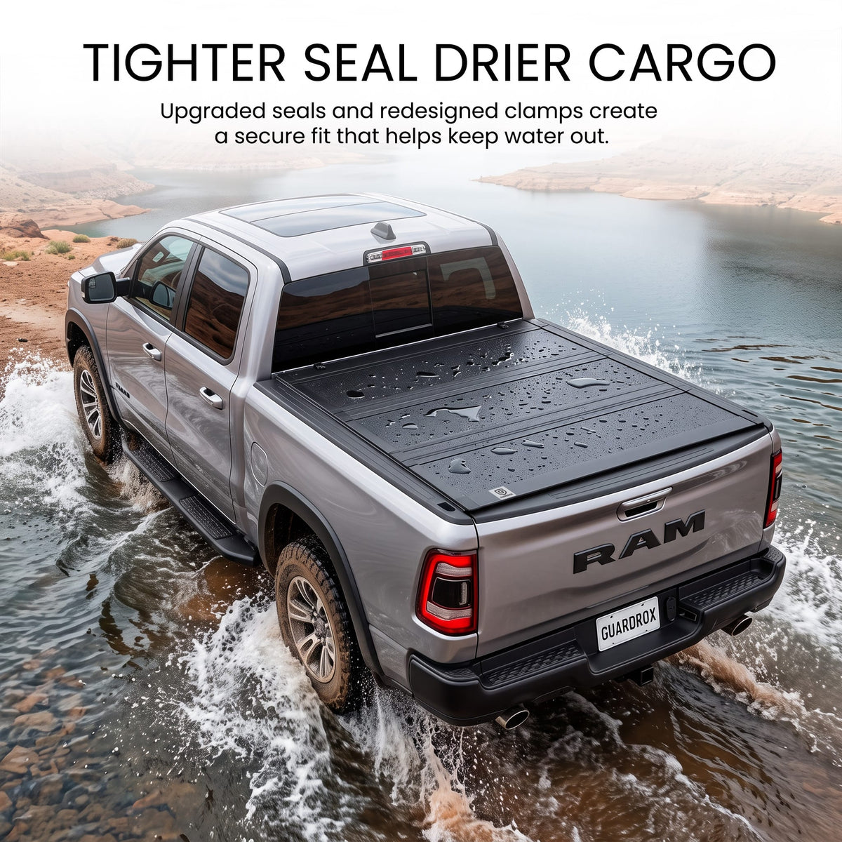 Waterproof rubber seals on LX5 Ram 1500 bed cover